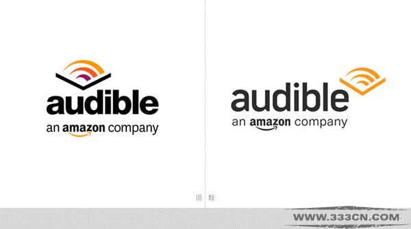 有聲讀物平臺 Audible 新LOGO 創意 標識設計