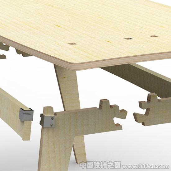 環(huán)保方便 拼圖桌椅